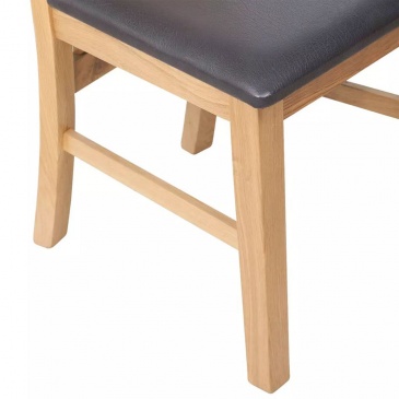 Dębowe krzesło do kuchni 6 szt. skóra sztuczna