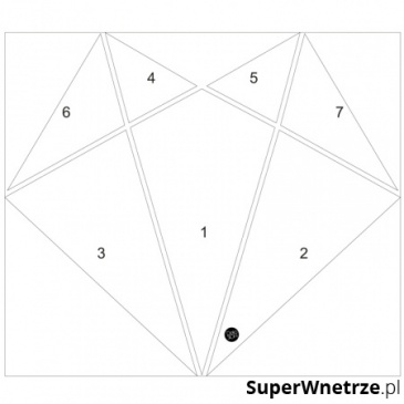 Dekoracja ścienna LIS GEOMETRIC czarna