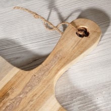 Deska do krojenia serwowania z uchwytem drewniana 40x18 cm