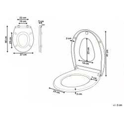 Deska sedesowa FAGNANO Wolnoopadająca 2 w 1 Duroplast Biały Deska sedesowa FAGNANO Wolnoopadająca 2 w 1 Duroplast Biały