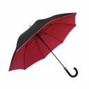 Długi parasol podwójna tkanina, czerwony