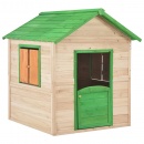 Domek do zabawy dla dzieci, drewniany, zielony
