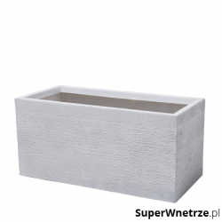 Doniczka biała prostokątna 80 x 37 x 38 cm Davanzale Doniczka biała prostokątna 80 x 37 x 38 cm Davanzale