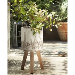 Doniczka na nóżkach PREWEZA 23 cm Złamana biel Doniczka na nóżkach PREWEZA 23 cm Złamana biel