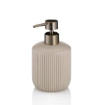 Dozownik do mydła, ceramika/tworzywo sztuczne, 0,4 l, śred. 9 x 15,5 cm, beżowo-złoty