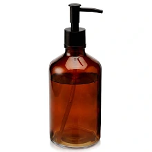 Dozownik do mydła szklany brązowy 500 ml