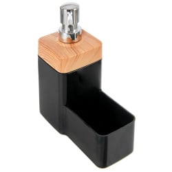 Dozownik płynu do naczyń z pojemnikiem na gąbkę BLACK 500 ml