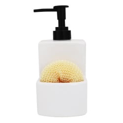 Dozownik płynu MANOLO 9,6x8,6x18,8cm biały/OD2346