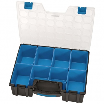 Draper Tools Organizer z 8 przegródkami, 41,5x33x11 cm, czarny