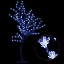 Drzewko świecące na niebiesko, 128 LED, kwiat wiśni, 120 cm