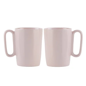 Dwa kubki ceramiczne z uszkiem 250 ml fuori rożowe 30008