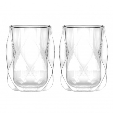 Dwie szklanki z podwójną ścianką 100 ml 