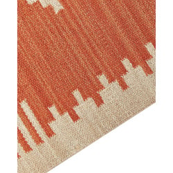 Dywan bawełniany kilim 80 x 150 cm pomarańczowy gavar