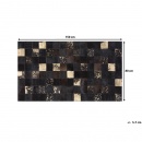 Dywan - brązowy - skóra - patchwork - 80x150 cm - Giaguaro