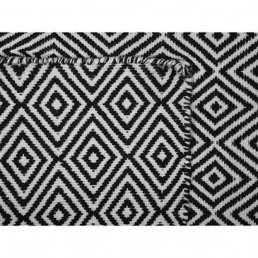 Dywan na zewnątrz czarno-biały 140 x 200 cm IMIRCIK