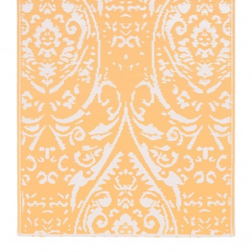 Dywan na zewnątrz, pomarańczowo-biały, 80x150 cm, PP