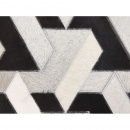 Dywan patchwork skórzany 140 x 200 cm czarno-szary NARMAN