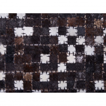 Dywan patchwork skórzany 160 x 230 cm brązowy AKKESE