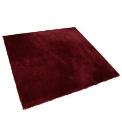 Dywan shaggy 200 x 200 cm bordowy EVREN Dywan shaggy 200 x 200 cm bordowy EVREN