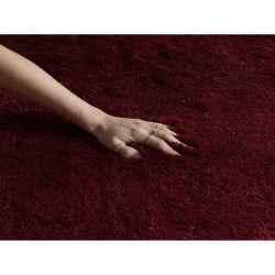Dywan shaggy 80 x 150 cm bordowy EVREN Dywan shaggy 80 x 150 cm bordowy EVREN