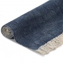 Dywan typu kilim, bawełna, 160 x 230 cm, niebieski