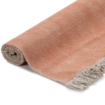 Dywan typu kilim, bawełna, 160 x 230 cm, różowy