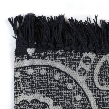 Dywan typu kilim, bawełna, 160 x 230 cm, szary ze wzorem
