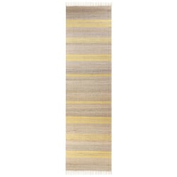 Dywan z juty 80 x 300 cm beżowo-żółty talpur