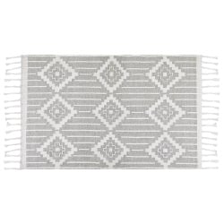 Dywan zewnętrzny 140 x 200 cm szaro-biały tabiat Dywan zewnętrzny 140 x 200 cm szaro-biały tabiat