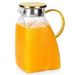 Dzbanek szklany z pokrywką wąski do lodówki 1,8 l