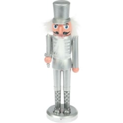 Dziadek do orzechów srebrny w kapeluszu 28 cm Dziadek do orzechów srebrny w kapeluszu 28 cm