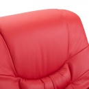 Fotel do masażu z regulacją czerwony ekoskóra