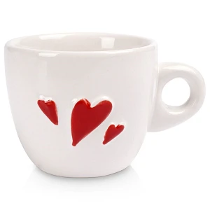 Filiżanka do kawy espresso ceramiczna serce 80 ml Filiżanka do kawy espresso ceramiczna serce 80 ml