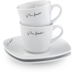 Filiżanki porcelanowe 2x0,09l Dine Lamart białe