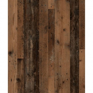 FMD Półka ścienna, odwrócona, postarzane ciemne drewno i matera