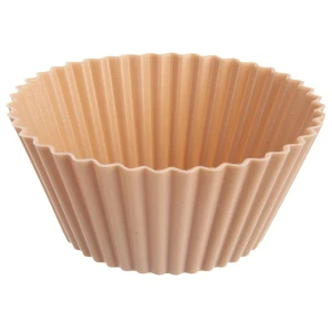 Foremki do muffinek silikonowe beżowe 6,5 cm 6 szt.