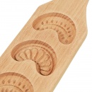 Forma do pieczenia rogalików ciasteczek drewniana 30 cm