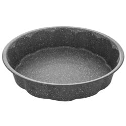 Forma do pieczenie, blacha, do ciasta, pizzy, zapiekania, okrągła, granitowa, GRANDE, 28,5 cm