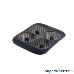 Forma silikonowa do babeczek z dziurką Mastrad grafitowa