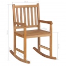 Fotel bujany z litego drewna tekowego, 58x92,5x106 cm, brązowy