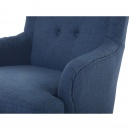 Fotel do salonu pikowany ciemnoniebieski Ventidue