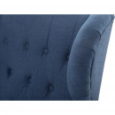 Fotel do salonu pikowany ciemnoniebieski Ventidue