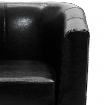 Fotel czarny sztuczna skóra
