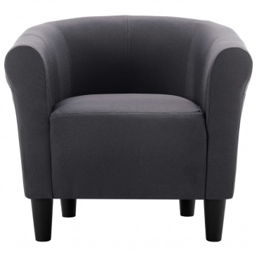 Fotel czarny tapicerowany tkaniną