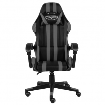 Fotel dla gracza, czarno-szary, sztuczna skóra