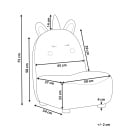 Fotel dziecięcy Jednorożec LULEA Boucle Jasnobeżowy