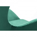 Fotel EGG CLASSIC VELVET zielony - welur, podstawa chromowana