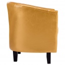 Fotel klubowy złoty sztuczna skóra