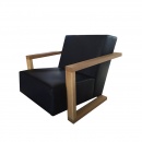 Fotel skórzany Moderno Quentin Design czarny