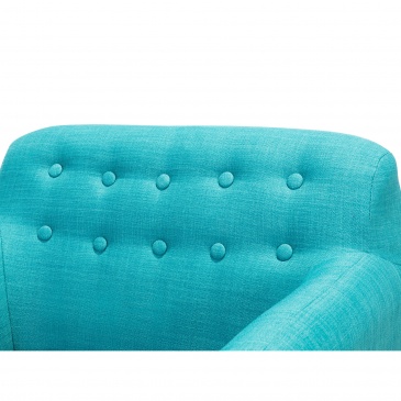Fotel  do salonu tapicerowany morski Renata